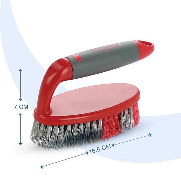 Cello Kleeno Tile Scrubber Plastic Brush Red and Grey2 - LXINDIA.COM