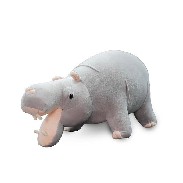 Chi Chimpu Realistic Big Size Hippo Soft Toys Grey 80 cm - LXINDIA.COM