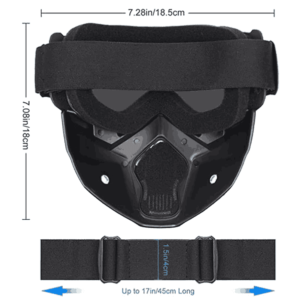 Claiez TPU Goggle Mask Anti Scratch With Adjustable Strap2 - LXINDIA.COM