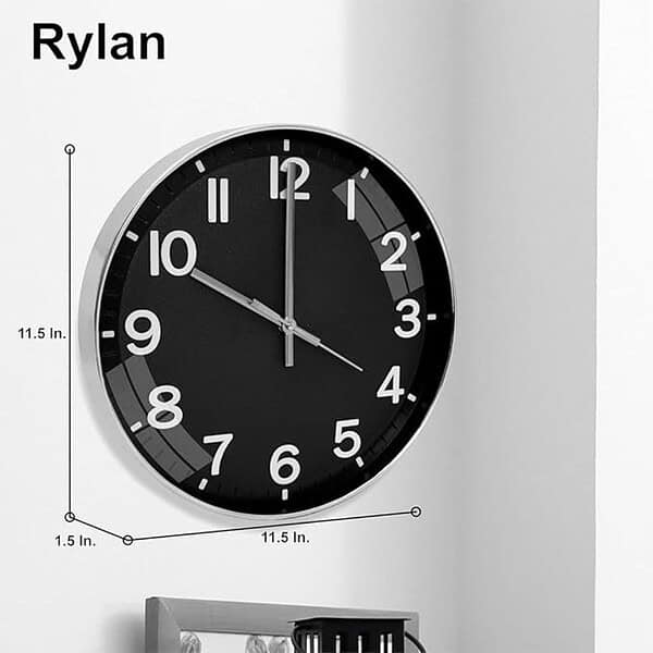 Claiez Wall Clock 12 Silent Quartz Decorative Latest Wall Clock Black Silver 1 - LXINDIA.COM