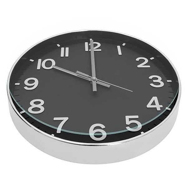 Claiez Wall Clock 12 Silent Quartz Decorative Latest Wall Clock Black Silver 3 - LXINDIA.COM