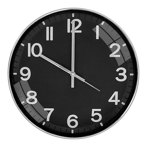 Claiez Wall Clock 12 Silent Quartz Decorative Latest Wall Clock Black Silver - LXINDIA.COM