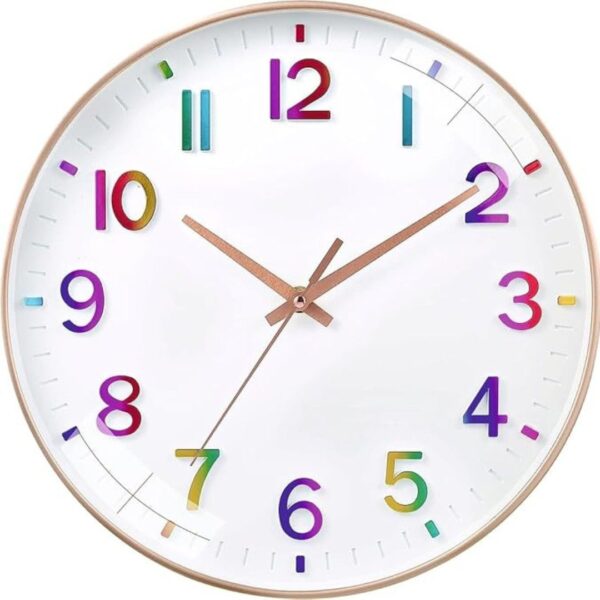 Claiez Wall Clock 12 Silent Quartz Decorative Latest Wall Clock Rainbow - LXINDIA.COM