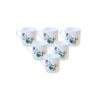 Clay Craft Fine Ceramic Blue Flower Tea Cups Set of 6 A - LXINDIA.COM