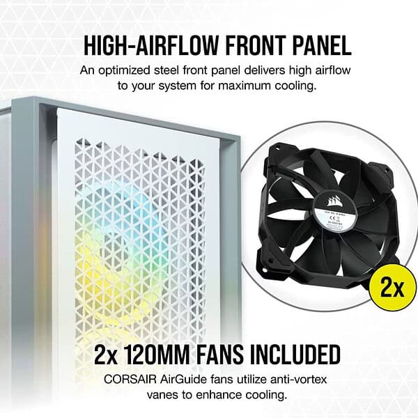 Corsair 4000D Airflow ATX Computer Case WhiteCC 9011201 WW min 1 - LXINDIA.COM