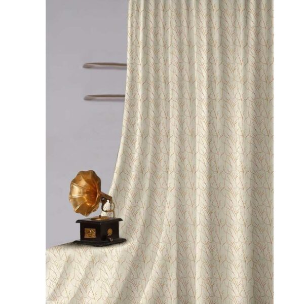 Cortina Knitting Foil Curtains 7 Feet Pack of 2 Green 1 - LXINDIA.COM