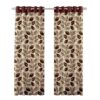 Cortina Modern Printed Polyester Eyelet Door Curtain Pack of 2 Brown 9 Feet - LXINDIA.COM