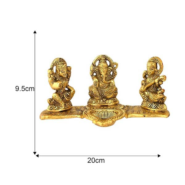 CraftVatika Laxmi Ganesh Saraswati Metal Murti Idol 4 - LXINDIA.COM