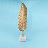 CraftVatika Metal Golden Leaf on Marble Base Showpiece - LXINDIA.COM