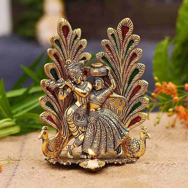 CraftVatika Metal Radha Krishna Idol Showpiece 1 - LXINDIA.COM