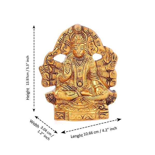 CraftVatika Panchmukhi Hanuman Wall Hanging Set of 1 1 - LXINDIA.COM