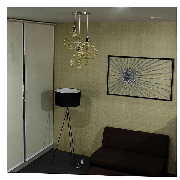 Craftter Decorative Dimond Metal Hanging Lamp Pendant Light Set of 3White Gold 1 1 - LXINDIA.COM