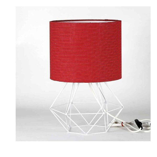 Craftter Metal Base with Cotton Fabric Red Shade Table Lamp Pack of 1 1 1 - LXINDIA.COM