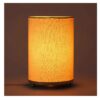 Craftter Off White Textured Round Table Lamp Pack of 1 3 - LXINDIA.COM