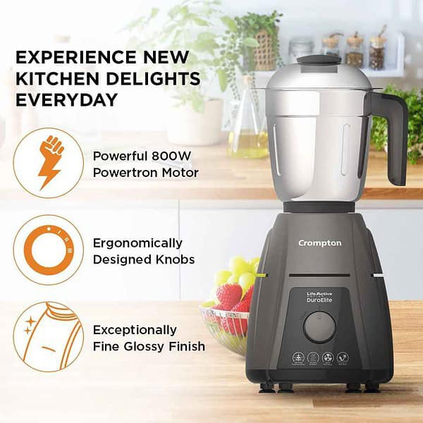 Crompton DuroElite 800Watt Mixer Grinder2 - LXINDIA.COM