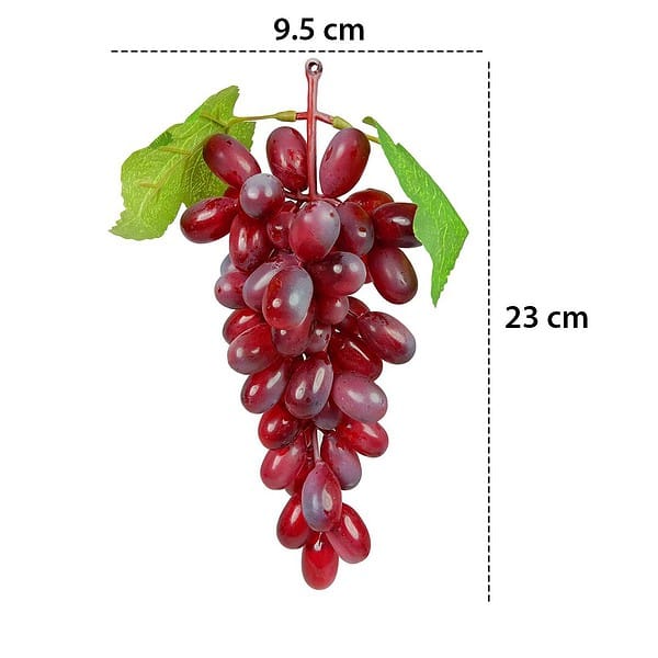 Crystu Hanging Artificial Brown Grapes with Leaves c - LXINDIA.COM