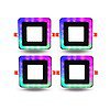 D Mak Exclusive 6 White PGB Super Bright Double Color LED POP Square Shape Ceiling Panel Light Pack of 4 Multicolour Jellya 1 - LXINDIA.COM