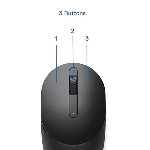 DELL MS3320W Wireless RFBluetooth Mouse Black 2 - LXINDIA.COM