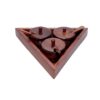 DELUX WOOD CARVER Triangular Decorative Box Wooden Jars - LXINDIA.COM