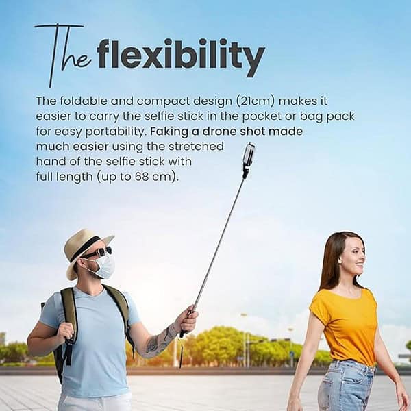 DIGITEK DTR 210SS 68cm Portable Selfie Stick 3 - LXINDIA.COM