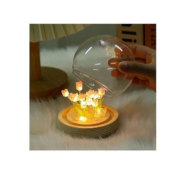 DISENO Night Lamp for Bedroom Panda Lamp Tulip Flowers A - LXINDIA.COM