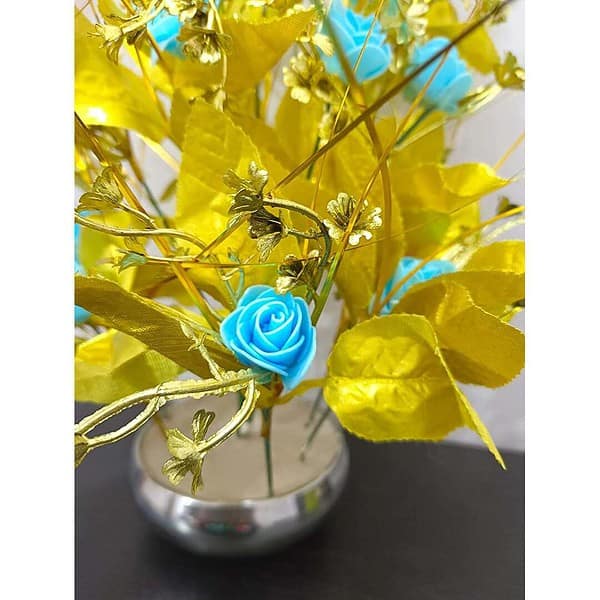 DN Enterprises Artificial Blue Flowers with Pot A - LXINDIA.COM