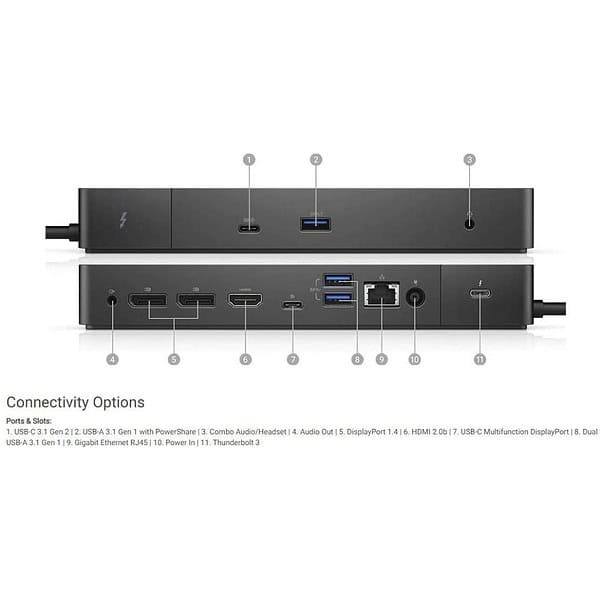 Dell D3100 Ultra HD Triple Video Docking Station Black 7 - LXINDIA.COM