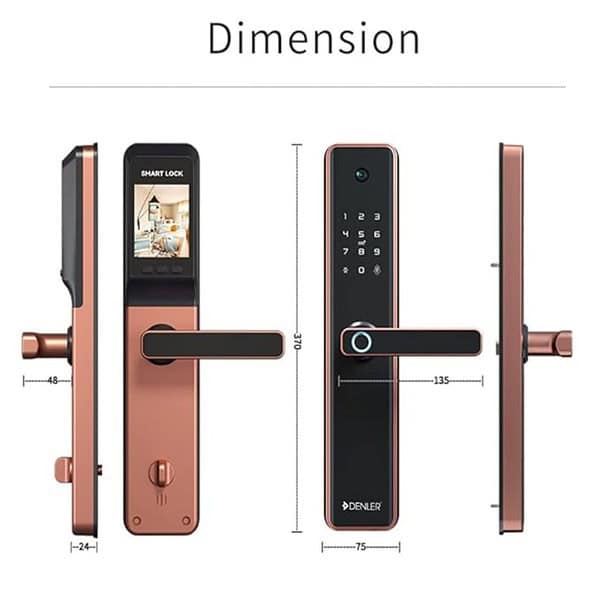 Denler DL04H Black Smart Lock Digital Door Lock 1 - LXINDIA.COM