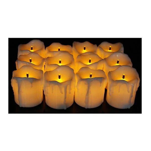 Desidiya Acrylic LED Tea Light Candles Pack of 12 1 - LXINDIA.COM