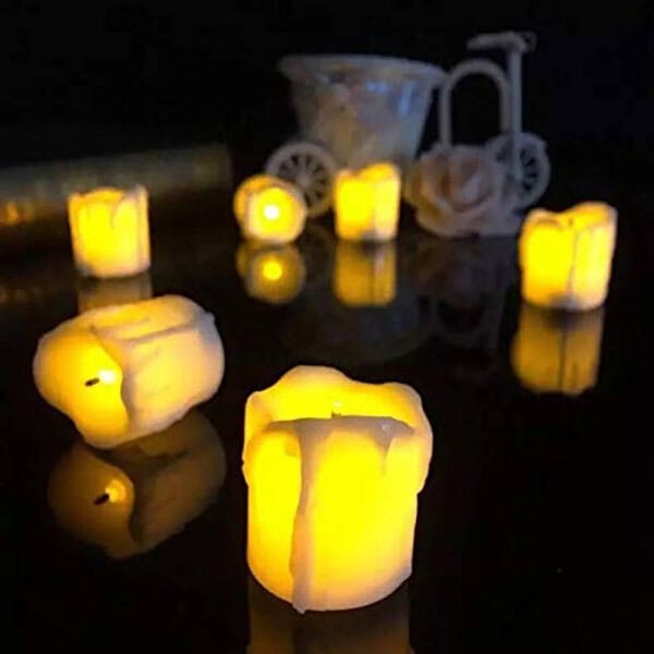 Desidiya Acrylic LED Tea Light Candles Pack of 12 3 - LXINDIA.COM