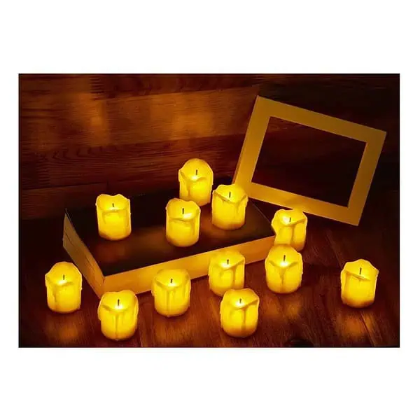 Desidiya Acrylic LED Tea Light Candles Pack of 12 - LXINDIA.COM