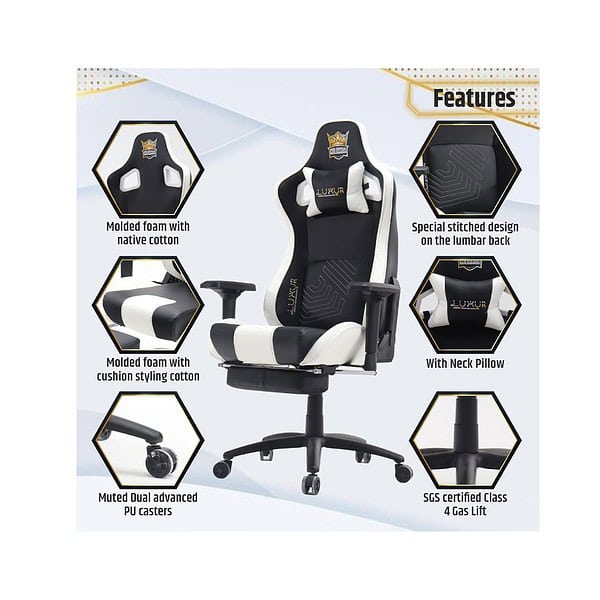 Dr Luxur Colossus Ergonomic Gaming Office Chair Colossus Black 4 - LXINDIA.COM