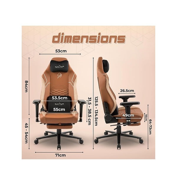 Dr Luxur Stallion Ergonomic Gaming Chair Stallion Leatherette 1 - LXINDIA.COM