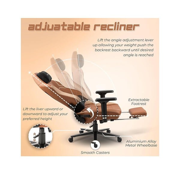 Dr Luxur Stallion Ergonomic Gaming Chair Stallion Leatherette 2 - LXINDIA.COM