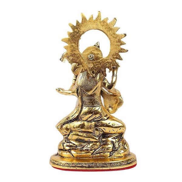 DreamKraft Metal Saraswati Showpiece for Enhance Gold Set of 1 3 - LXINDIA.COM