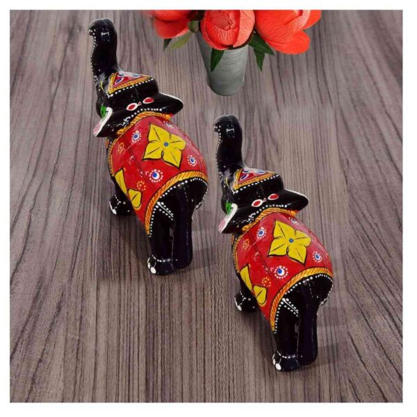 DreamKraft Paper Mache Elephant ShowpieceSet of 2 2 1 - LXINDIA.COM