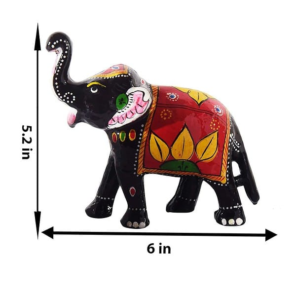 DreamKraft Paper Mache Elephant ShowpieceSet of 2 4 - LXINDIA.COM