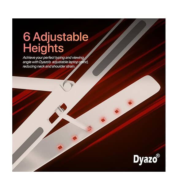 Dyazo 6 Angles Adjustable Aluminum Foldable Portable Tabletop Silver 1 - LXINDIA.COM