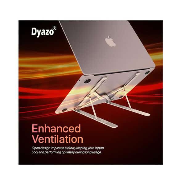 Dyazo 6 Angles Adjustable Aluminum Foldable Portable Tabletop Silver 3 - LXINDIA.COM