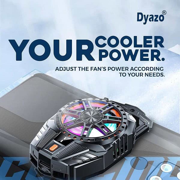 Dyazo Mobile Cooler RGB LIGHT Black 1 - LXINDIA.COM