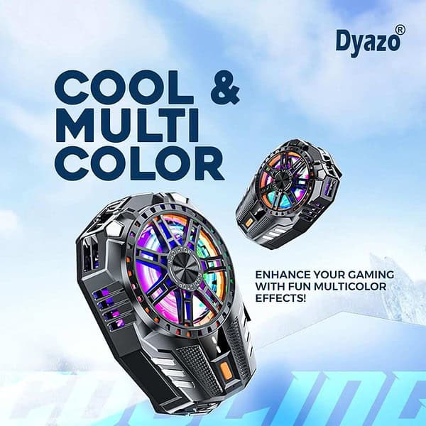 Dyazo Mobile Cooler RGB LIGHT Black 3 - LXINDIA.COM