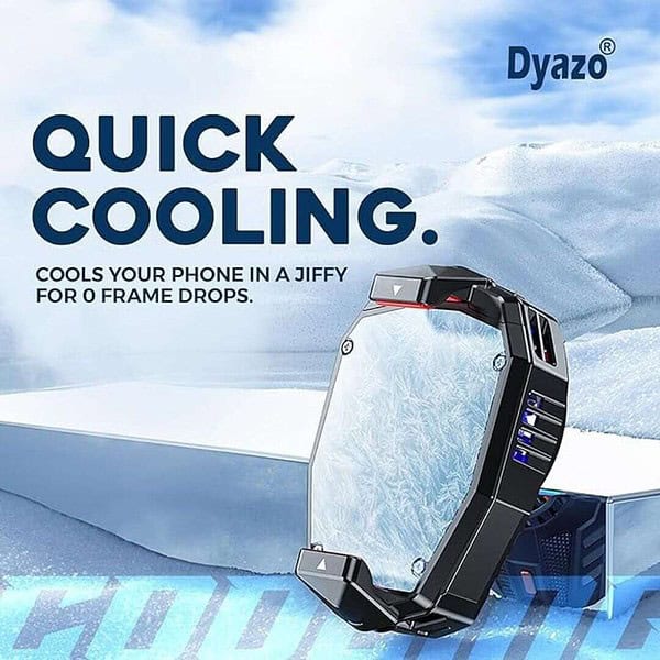 Dyazo Mobile Cooler RGB LIGHT Black 4 - LXINDIA.COM