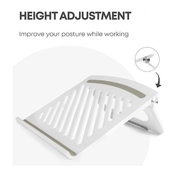 Dyazo Tabletop Foldable Laptop Stand White 1 - LXINDIA.COM