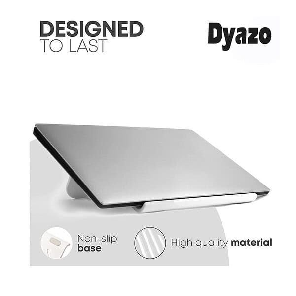 Dyazo Tabletop Foldable Laptop Stand White 2 - LXINDIA.COM