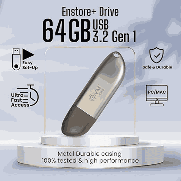 EVM EnStoreplus 64GB Metal USB Pendrive 1 - LXINDIA.COM