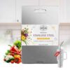 Empune Rectangular 304 Stainless Steel Chopping Board for Kitchen 30 x 20 - LXINDIA.COM