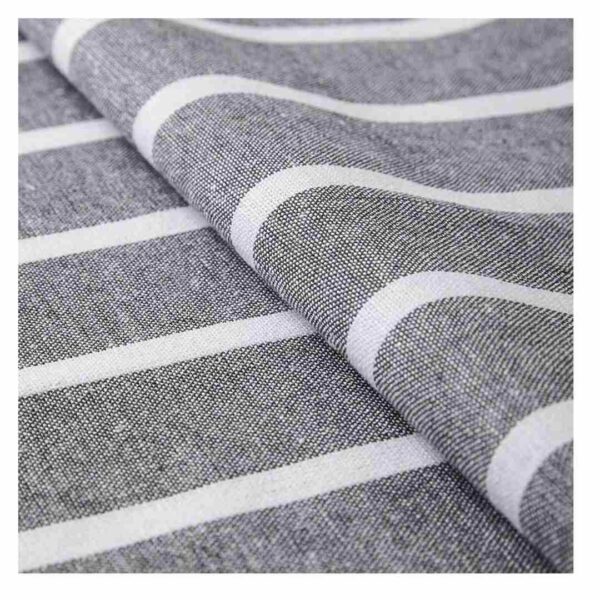 Encasa XO Cotton Rectangular Table Cloth For 6 FtRoma Grey Stripes 2 1 - LXINDIA.COM