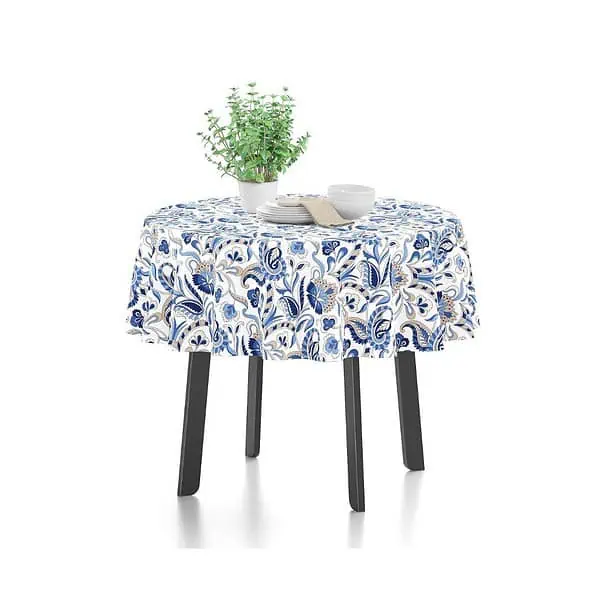 Encasa XO Dining Table ClothChintz Blue 1 1 - LXINDIA.COM