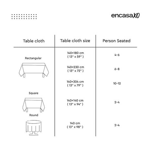 Encasa XO Dining Table Cover For 6 To 8 SeaterLight Beige 3 - LXINDIA.COM