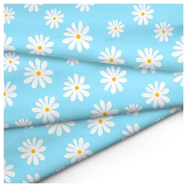 Encasa XO Printed Cotton Rectangular for 6 to 8 Seater Table Cloth Daisy Blue 3 - LXINDIA.COM